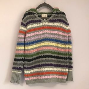 Peek Girls Rainbow Striped Sweater with Hood